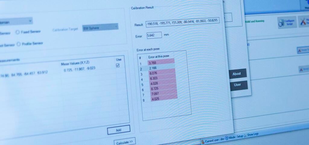 Calibration Result Error Pose